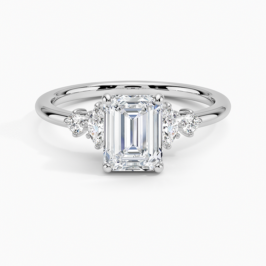 Miroir Diamond Ring Platinum Emerald Engagement Ring