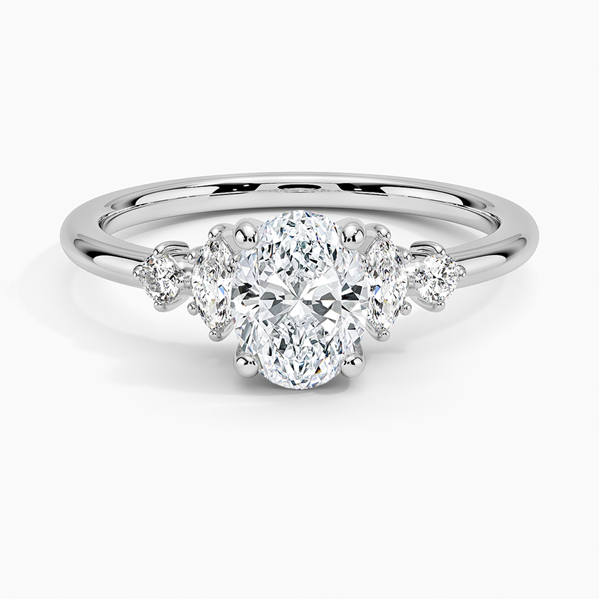 Miroir Diamond Ring Platinum Oval Engagement Ring