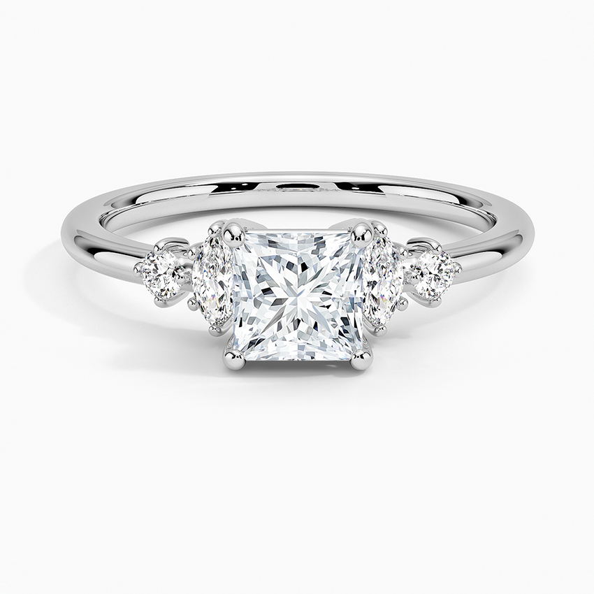 Miroir Diamond Ring Platinum Princess Engagement Ring
