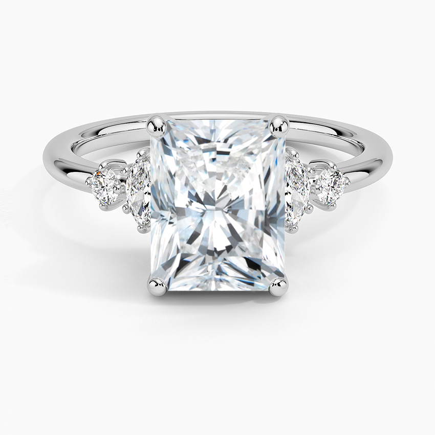 Miroir Diamond Ring Platinum Radiant Engagement Ring