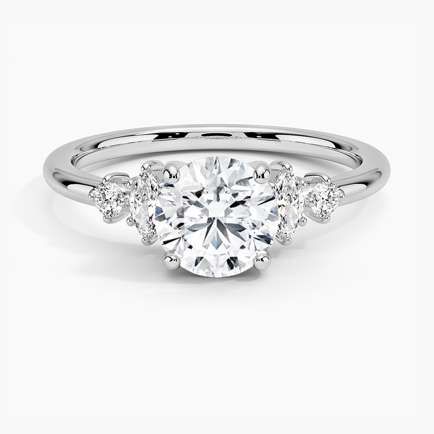Miroir Diamond Ring Platinum Round Engagement Ring