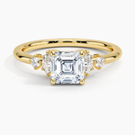 Miroir Diamond Ring Yellow Gold 18k Asscher Engagement Ring