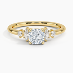 Miroir Diamond Ring Yellow Gold 18k Cushion Engagement Ring