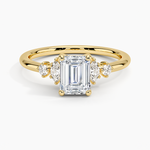 Miroir Diamond Ring Yellow Gold 18k Emerald Engagement Ring