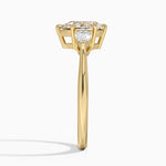 Opera Three Stone Diamond Ring Yellow Gold 18k Pear Engagement Ring