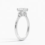 Petite Cometa Perfect Fit Three Stone Diamond Ring Platinum Princess Engagement Ring