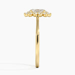 Sunburst Halo Diamond Ring (1/4 ct. tw.) Yellow Gold 18k Oval Engagement Ring