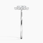 Sunburst Halo Diamond Ring (1/4 ct. tw.) Platinum Radiant Engagement Ring