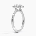 Sunburst Halo Diamond Ring (1/4 ct. tw.) Platinum Round Engagement Ring