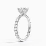 Perfect Fit French Pavé Diamond Ring Platinum Oval Engagement Ring