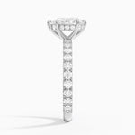 Perfect Fit French Pavé Diamond Ring Platinum Pear Engagement Ring