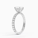 Perfect Fit French Pavé Diamond Ring Platinum Princess Engagement Ring