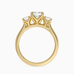 Elodie Perfect Fit Three Stone Diamond Ring (1/2 ct. tw.) Yellow Gold 18k Asscher Engagement Ring