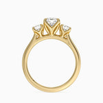 Elodie Perfect Fit Three Stone Diamond Ring (1/2 ct. tw.) Yellow Gold 18k Cushion Engagement Ring