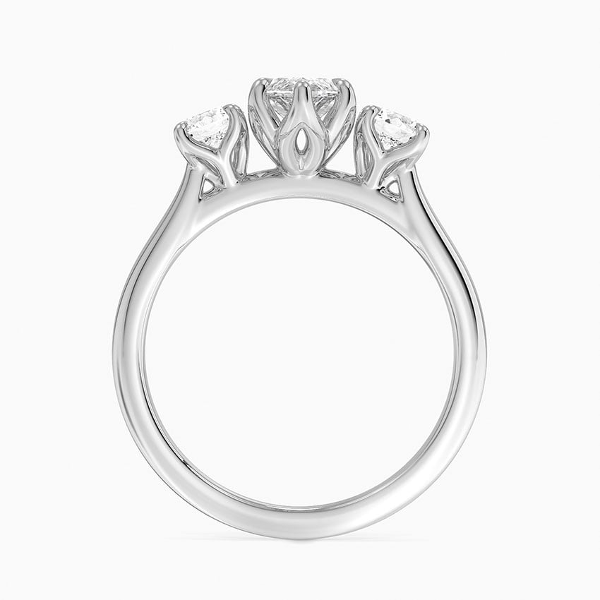 Elodie Perfect Fit Three Stone Diamond Ring (1/2 ct. tw.) Platinum Marquise Engagement Ring