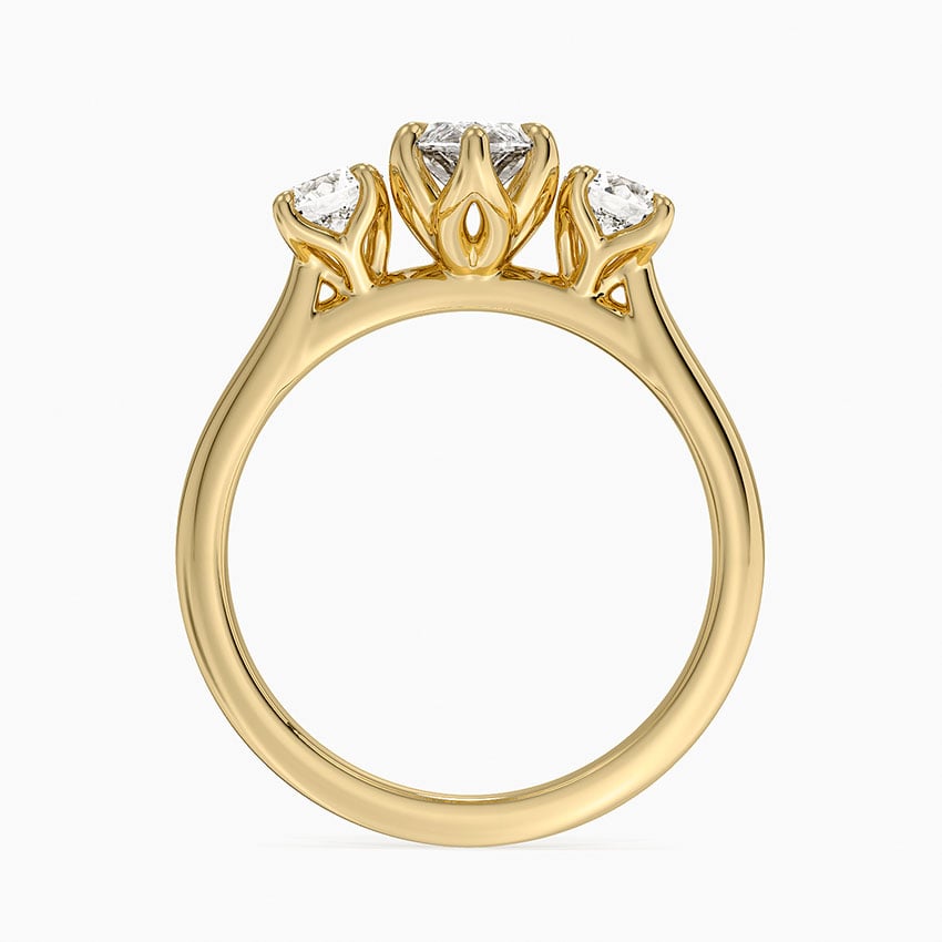 Elodie Perfect Fit Three Stone Diamond Ring (1/2 ct. tw.) Yellow Gold 18k Marquise Engagement Ring