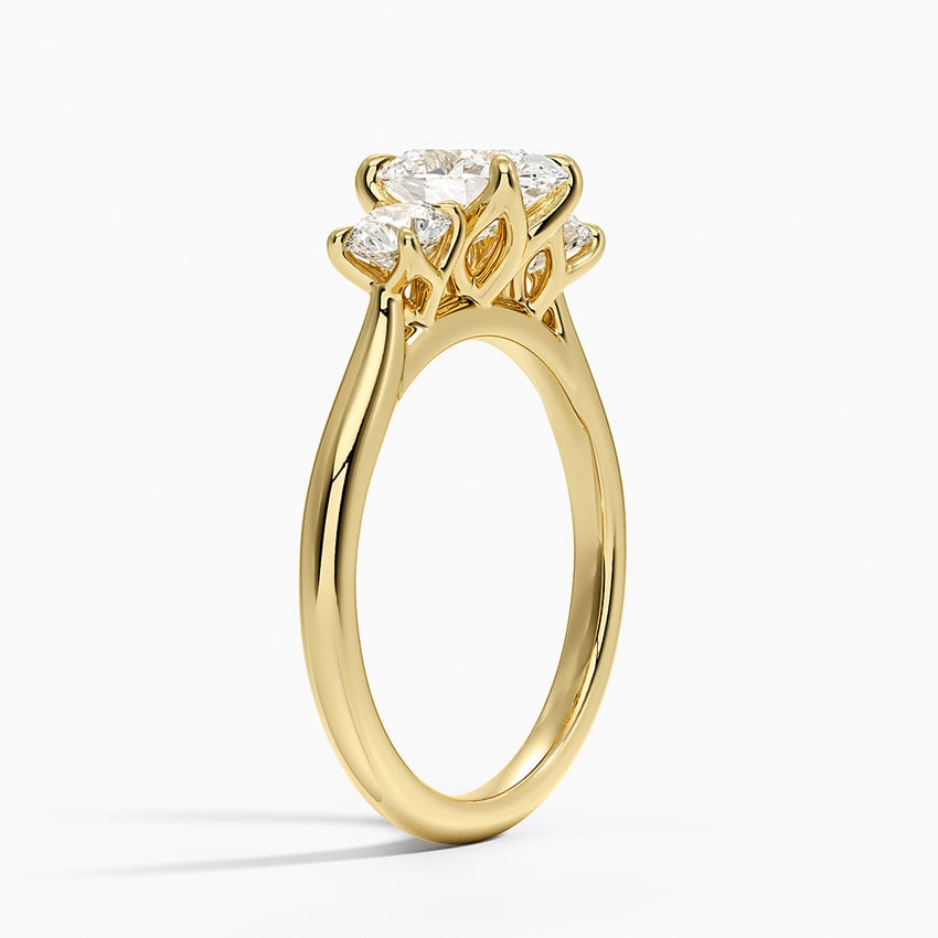 Elodie Perfect Fit Three Stone Diamond Ring (1/2 ct. tw.) Yellow Gold 18k Oval Engagement Ring