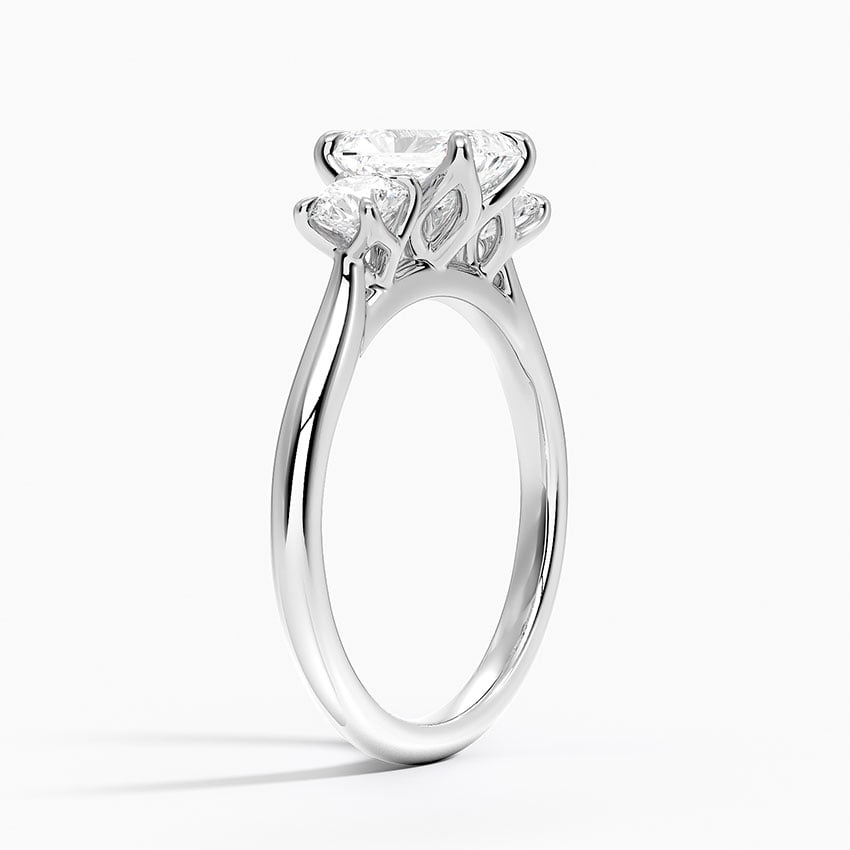 Elodie Perfect Fit Three Stone Diamond Ring (1/2 ct. tw.) Platinum Radiant Engagement Ring