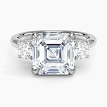 Elodie Perfect Fit Three Stone Diamond Ring (1/2 ct. tw.) Platinum Asscher Engagement Ring