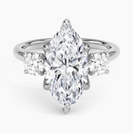 Elodie Perfect Fit Three Stone Diamond Ring (1/2 ct. tw.) Platinum Marquise Engagement Ring