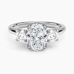 Elodie Perfect Fit Three Stone Diamond Ring (1/2 ct. tw.) Platinum Oval Engagement Ring