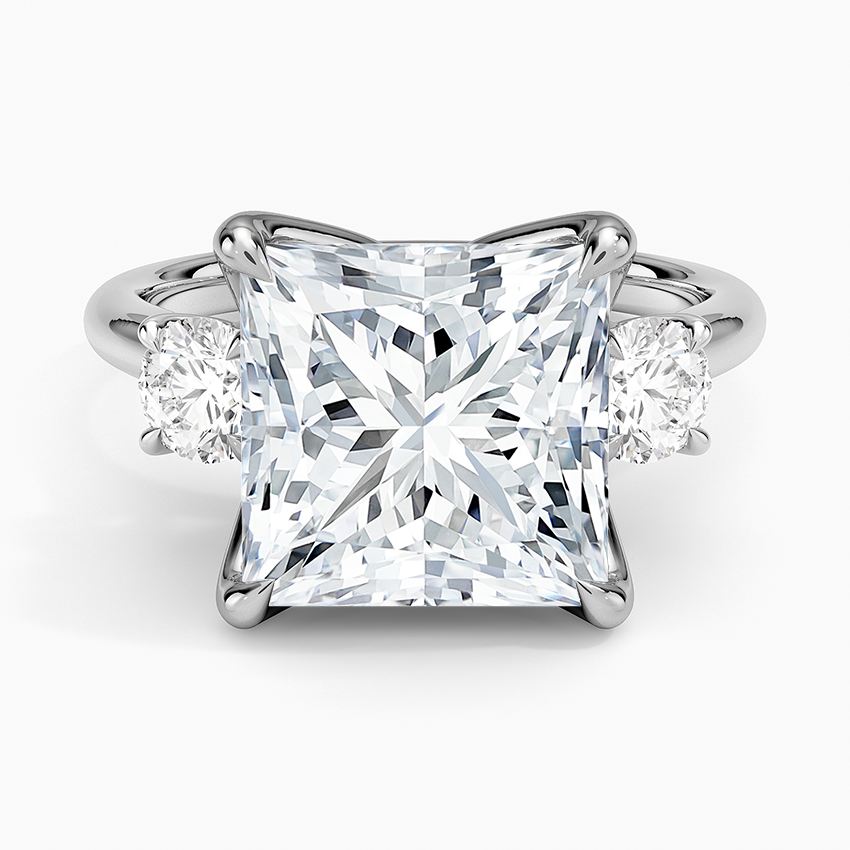 Elodie Perfect Fit Three Stone Diamond Ring (1/2 ct. tw.) Platinum Princess Engagement Ring