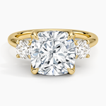 Elodie Perfect Fit Three Stone Diamond Ring (1/2 ct. tw.) Yellow Gold 18k Cushion Engagement Ring