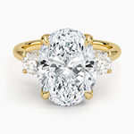 Elodie Perfect Fit Three Stone Diamond Ring (1/2 ct. tw.) Yellow Gold 18k Oval Engagement Ring