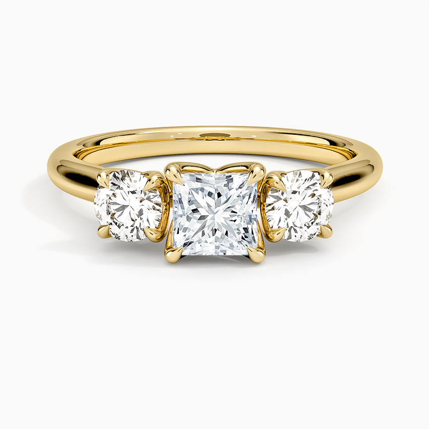 Elodie Perfect Fit Three Stone Diamond Ring (1/2 ct. tw.) Yellow Gold 18k Princess Engagement Ring