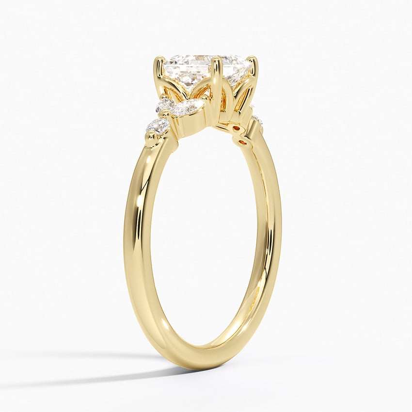 Verbena Diamond Ring Yellow Gold 18k Asscher Engagement Ring