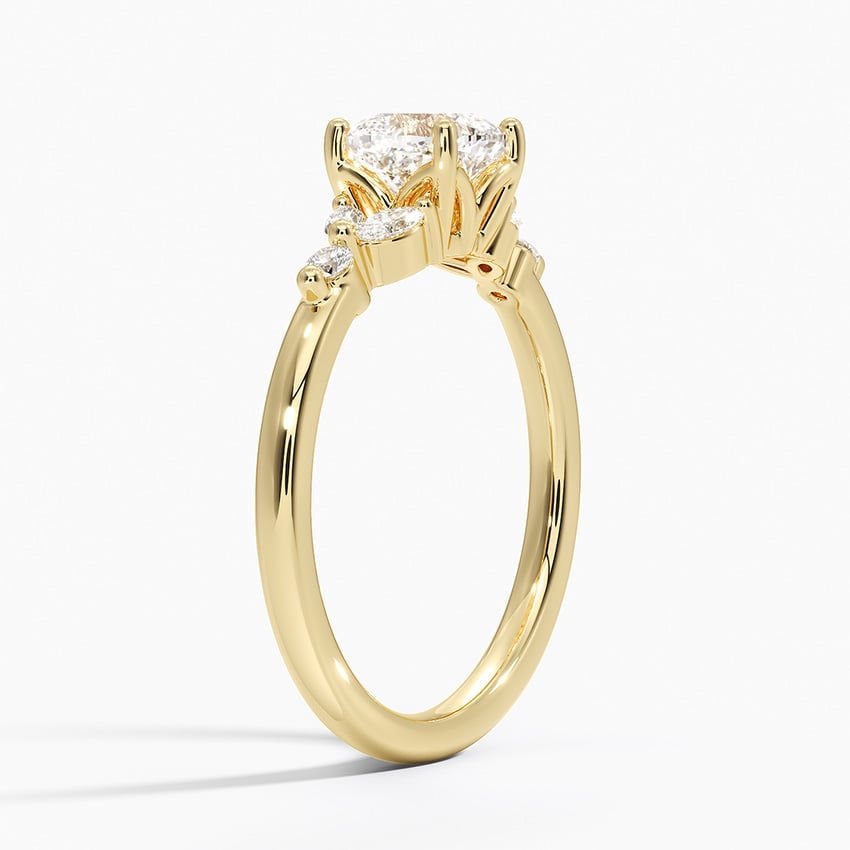 Verbena Diamond Ring Yellow Gold 18k Cushion Engagement Ring