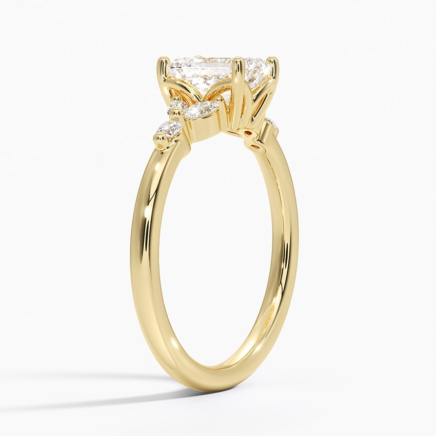 Verbena Diamond Ring Yellow Gold 18k Emerald Engagement Ring