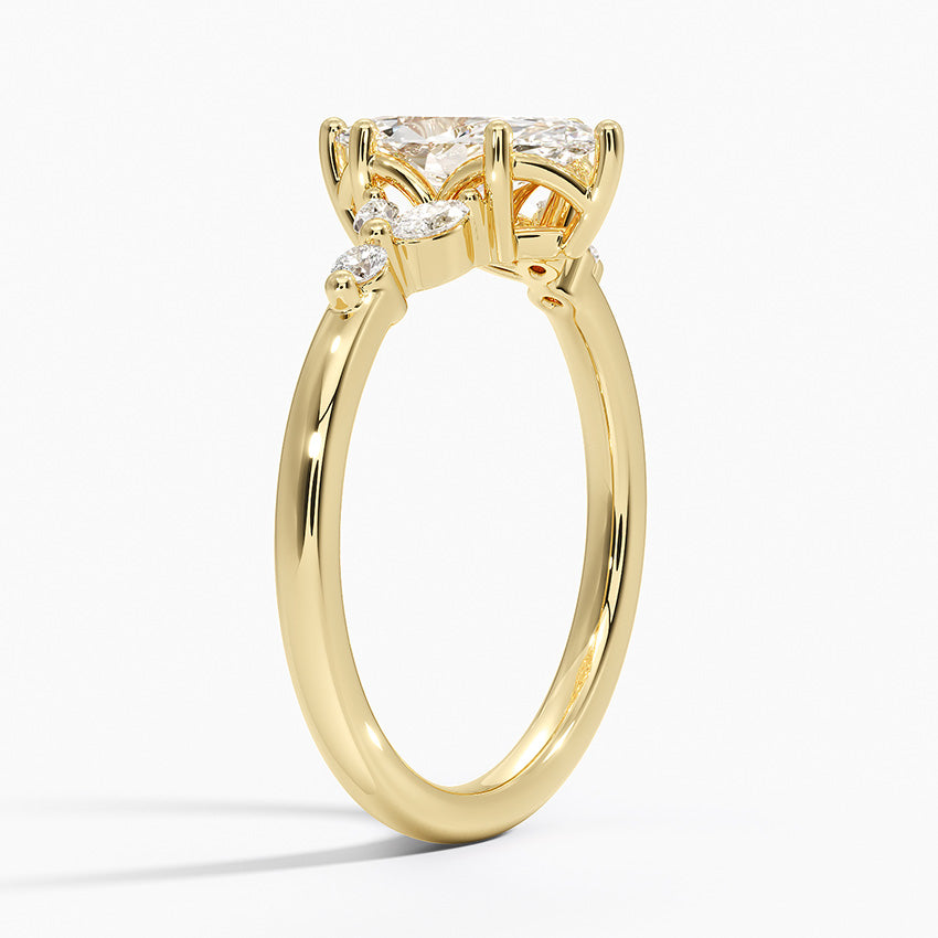 Verbena Diamond Ring Yellow Gold 18k Marquise Engagement Ring