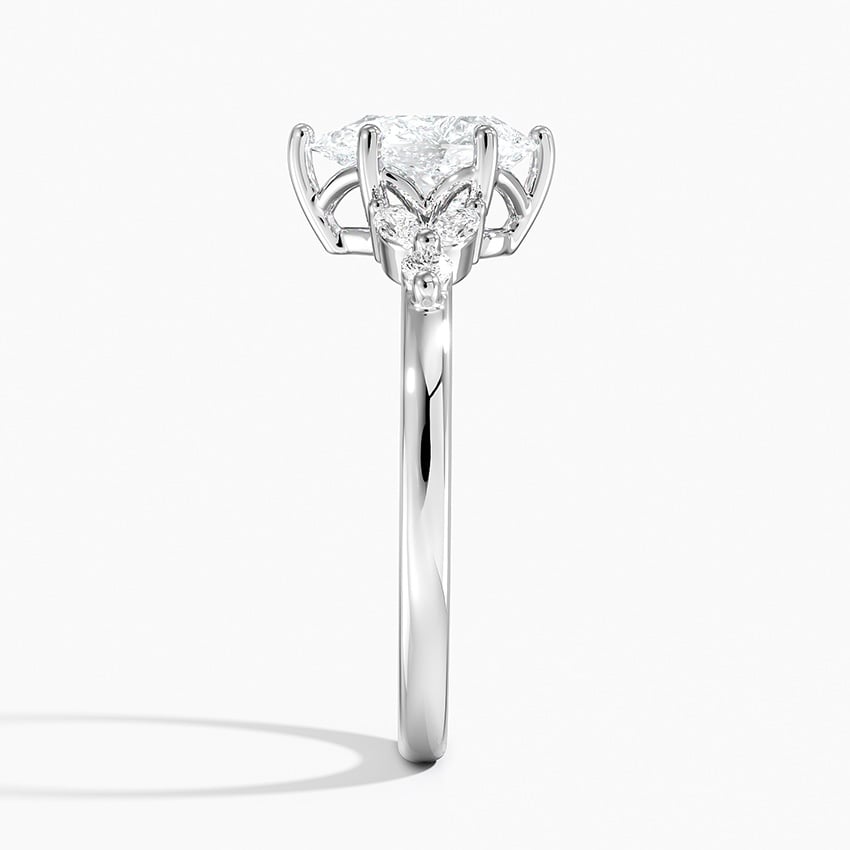 Verbena Diamond Ring Platinum Pear Engagement Ring