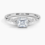 Verbena Diamond Ring Platinum Asscher Engagement Ring