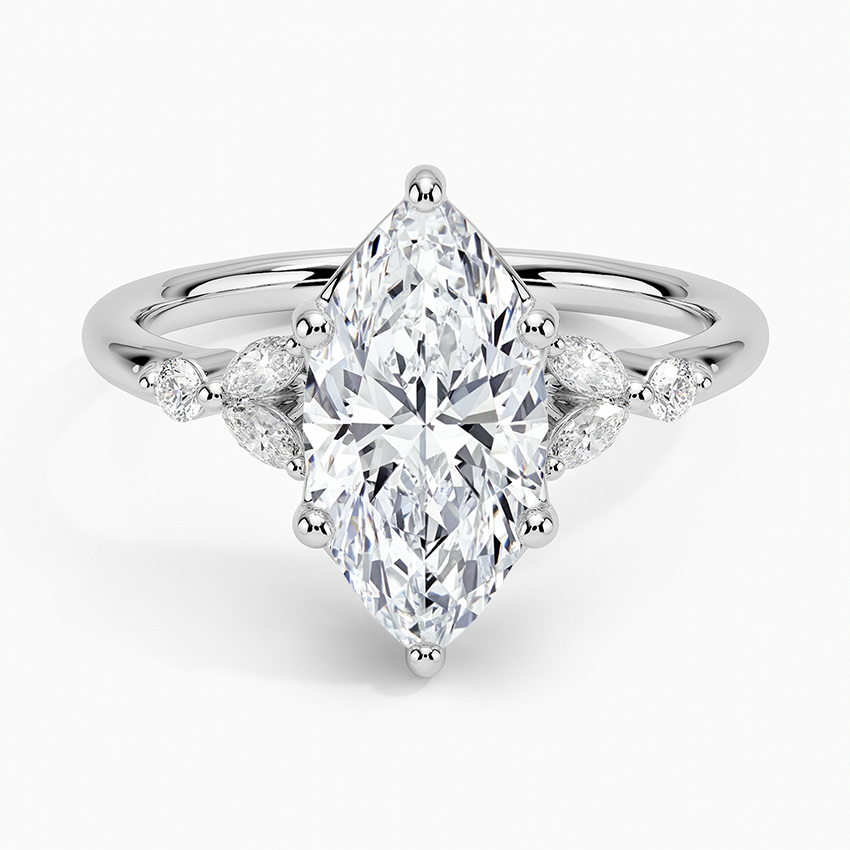 Verbena Diamond Ring Platinum Marquise Engagement Ring