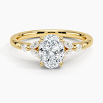 Verbena Diamond Ring Yellow Gold 18k Oval Engagement Ring