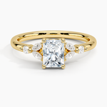 Verbena Diamond Ring Yellow Gold 18k Radiant Engagement Ring