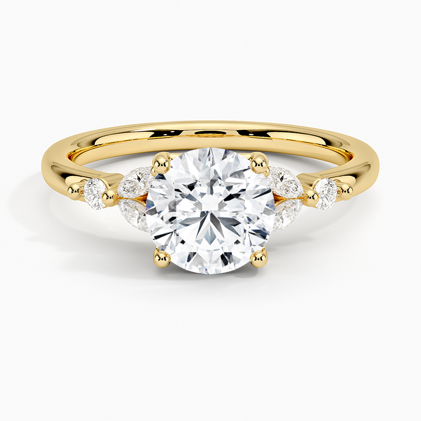 Verbena Diamond Ring Yellow Gold 18k Round Engagement Ring