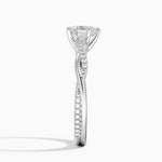 Petite Twisted Vine Diamond Ring (1/8 ct. tw.) Platinum Heart Engagement Ring