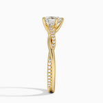 Petite Twisted Vine Diamond Ring (1/8 ct. tw.) Yellow Gold 18k Heart Engagement Ring