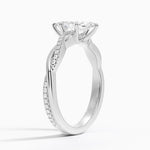 Petite Twisted Vine Diamond Ring (1/8 ct. tw.) Platinum Marquise Engagement Ring