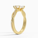 Petite Twisted Vine Diamond Ring (1/8 ct. tw.) Yellow Gold 18k Marquise Engagement Ring