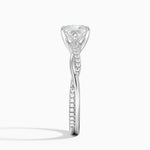 Petite Twisted Vine Diamond Ring (1/8 ct. tw.) Platinum Princess Engagement Ring