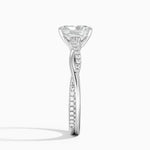 Petite Twisted Vine Diamond Ring (1/8 ct. tw.) Platinum Radiant Engagement Ring
