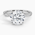Petite Twisted Vine Diamond Ring (1/8 ct. tw.) Platinum Round Engagement Ring