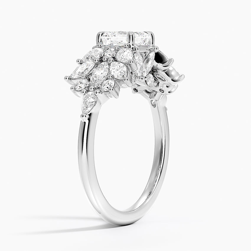 Grand Nadia Diamond Ring Platinum Asscher Engagement Ring