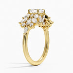 Grand Nadia Diamond Ring Yellow Gold 18k Asscher Engagement Ring