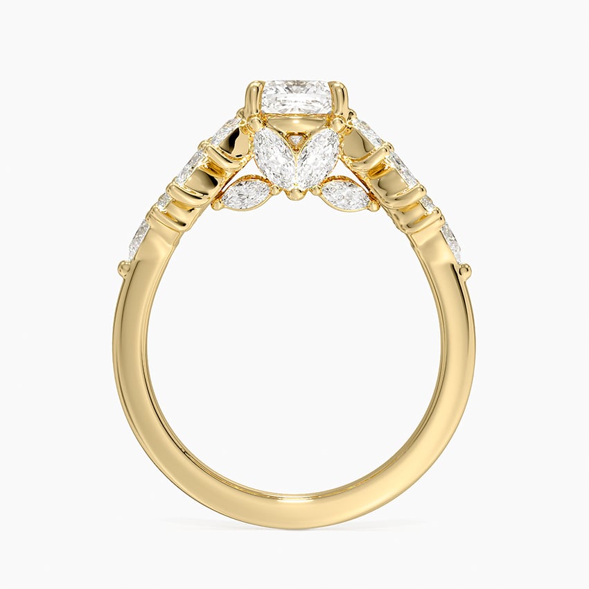 Grand Nadia Diamond Ring Yellow Gold 18k Cushion Engagement Ring