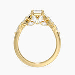 Grand Nadia Diamond Ring Yellow Gold 18k Emerald Engagement Ring